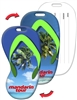 Personalized Flip Flop Shape Luggage Tag with Tropical Theme wedding or party favor | nuptial necessities