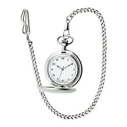 Personalized Pocket Watch Made Out of Brushed Stainless Steel | Nuptial Necessities