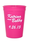 Personalized 12oz. Plastic Stadium Cup for Your Wedding or Party | Nuptial Necessities