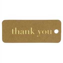 Vintage "Thank You" Favor Tags Made of Kraft Paper | Nuptial Necessities