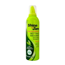AMPRO SHINE N JAM SETTING MOUSSE FIRM HOLD 12 OZ GREEN