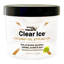 AMPRO PRO CLEAR ICE COCONUT OIL STYLING GEL 32 OZ