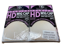 THE TRUE STYLES HD WIG CAP CLEAR NUDE(12pcs-pk)