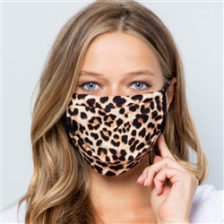 Leopard Print Face Mask Made in USA