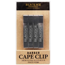 BLACK ICE - PROFESSIONAL BARBER CAPE CLIP (4pcs-pk)