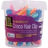 BTL - Rubberized Croco Hair Clip ASSORTED 12pcs(Jar)