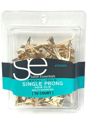 Single Prong Hair Clip #3124GOL 70ct. (1pk)