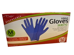 Magic Vinyl Gloves M Blue 50ct.