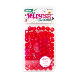 DONNA # 8754 JELLYISH BEADS 14MM RED (6PCS)