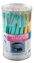 GABRIELLA EYEBROW RAZOR STRAIGHT(JAR) 6DZ