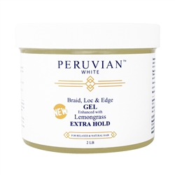PERUVIAN WHITE BRAID LOC & EDGE GEL EX-HOLD ROSEMARY 16 OZ