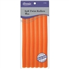 Annie Soft Twist Rollers 5/8in, 12 Count XL Heatless Hair Curlers Value Pack, Orange#1262(6pk)