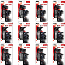 Annie Side Combs Large 2Ct Black #3201(DZ)