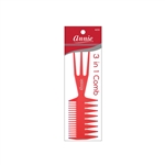 ANNIE 3 IN 1 COMB ASSORTED COLOR SMALL #210 (12 Pack)