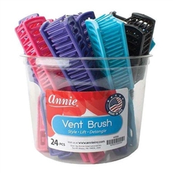 Annie Vent Brush Display, 24 Count, Assorted Color#358(Jar)