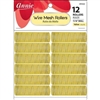 Annie Wire Mesh Rollers Small 11/16in, 12 Count Hair Curlers, Yellow#1022(6pk)