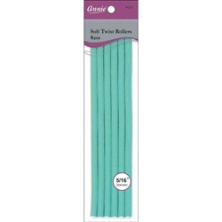 Annie Soft Twist Rollers 7" 6ct. Green #1199(6pk)