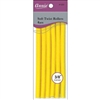 Annie Soft Twist Rollers 3/8in, 6 Count Heatless Hair Curlers, Yellow #1200(6pk)