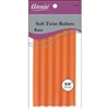 Annie Soft Twist Rollers 5/8in, 6 Count Heatless Hair Curlers, Orange#1203(6pk)