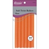 Annie Soft Twist Rollers 5/8in, 6 Count XL Heatless Hair Curlers, Orange#1208(6pk)