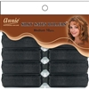 Annie Silky Satin Rollers Size M 10Ct Black#1243(6PK)