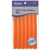 Annie Soft Twist Rollers 5/8in, 12 Count Heatless Hair Curlers Value Pack, Orange #1252(6pk)