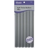 Annie Soft Twist Rollers 11/16in, 12 Count XL Heatless Hair Curlers Value Pack, Grey#1263(3pk)