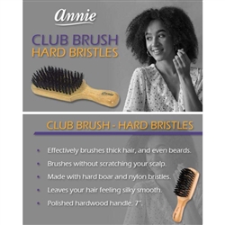 Annie Hard Club Brush Boar & Nylon Bristle #2061(6pcs)