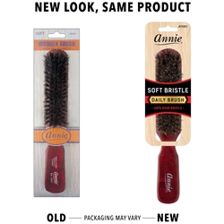 Annie Soft Wooden 100% Boar Bristle Brush 5 Row#2091(6pcs)