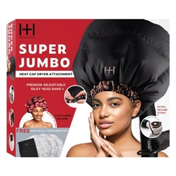 Hot & Hotter Super Jumbo Heat Cap Dryer Attachment, 1 Count Dryer Conditioning Cap, Black#2971(EA)