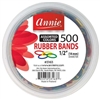 Annie Rubber Bands 500Ct Asst Color#3163(6pk)
