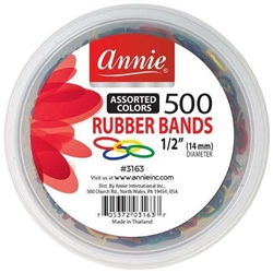 Annie Rubber Bands 500Ct Asst Color#3163(6pk)