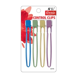 ANNIE CONTROL CLIPS 4-1/2â€³ 4 CT ASSORTED COLOR #3175 (12 Pack)