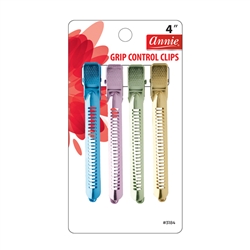 ANNIE GRIP CONTROL CLIPS 4â€³ 4 CT ASSORTED COLOR #3184 (12 Pack)