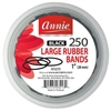 Annie Rubber Bands Large 250Ct Black#3213(DZ)