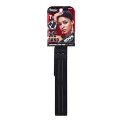 Annie Hook Wig Band Silicone Grip 1 1/8in, 1 Count Headband, Black#3457(DZ)