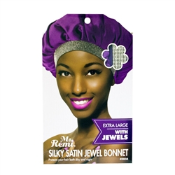 ANNIE MS REMI SILKY SATIN JEWEL BONNET ASSORTED COLOR EXTRA LARGE (12 Pack)