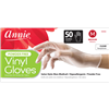 Annie Clear Powder Free Vinyl Gloves 50ct #3831(1BX)