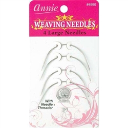 Annie Large Curved Weaving Needles 4Ct #4990(DZ)