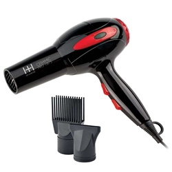 Hot & Hotter Ceramic Ionic Hair Dryer, 1 Count, Red & Black#5900(EA)