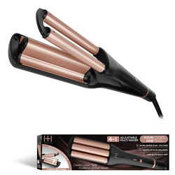 Hot & Hotter 4 in 1 Adjustable Multi-Waver, 1 Count Hair Curling Iron, Rose Gold#5996(EA)