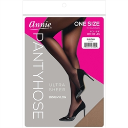 Annie Ultra Sheer Pantyhose One Size, 1 Count Women's Stocking, Sun Tan#7520(6pk)