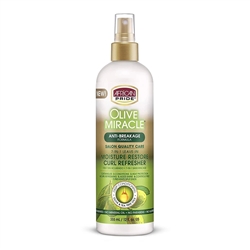 African Pride Olive Miracle 7-IN-1 Leave-In Moisture Hair Curl Refresher, 12 Oz.(EA)