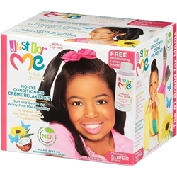 Just For Me Children's Super No-Lye Conditioning Creme Relaxer Kit, 11 Piece(1application)
