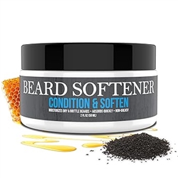 Uncle Jimmy Beard Softener, Conditioning Balm for Men | Hydrates, Smooths, Adds Shine & Tames Flyaway Hair | Made With Shea Butter, Honey 2 Fl Oz(EA)