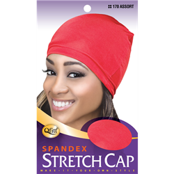 Qfitt Large Spandex Stretch Cap #170 Assort(DZ)