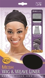 Qfitt Mesh Wig Weave Liner Black Open Top #503(DZ)