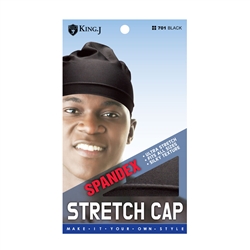 M&M # 701 SPANDEX STRETCH CAP FOR MEN BLACK(DZ)