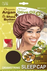 Organic DRAWSTRING Sleep Cap -#824 Asst.(DZ)
