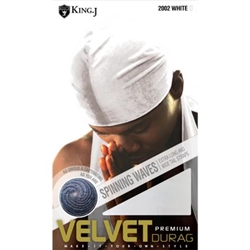 PREMIUM VELVET DU-RAG #2002 WHITE(DZ)